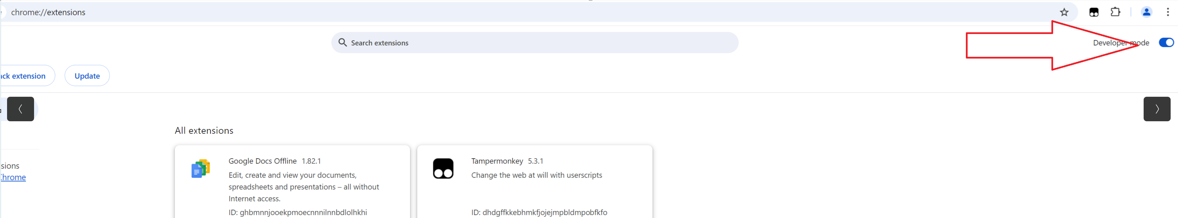 activate developer mode